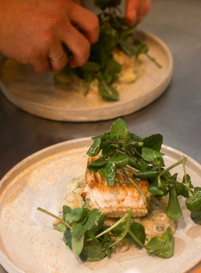 Fish with potatoes and capers at Fulgurances