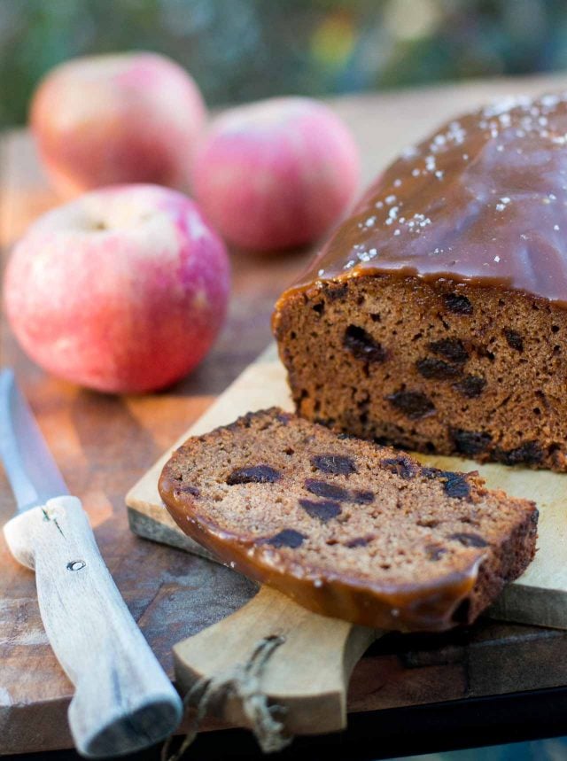 Apple Date Cake with Salted Caramel Glaze recipe