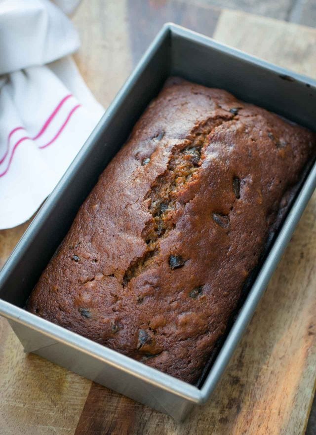 Apple Date Cake with caramel glaze