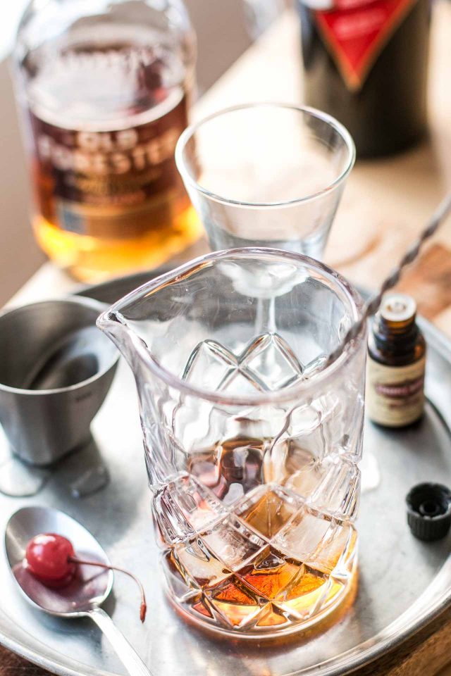 Black Manhattan Cocktail